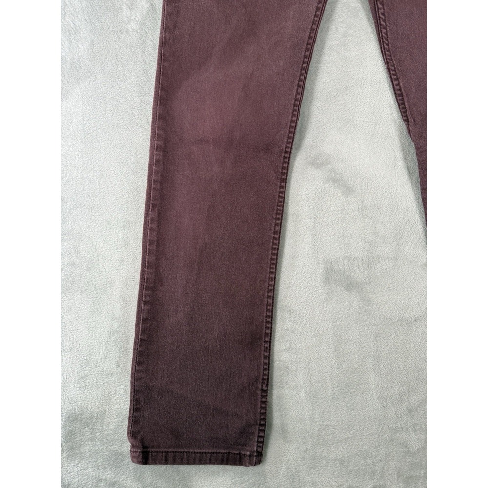 Levis 510 Pants Men's 38x32 Burgundy Skinny Jeans - Picture 2 of 13